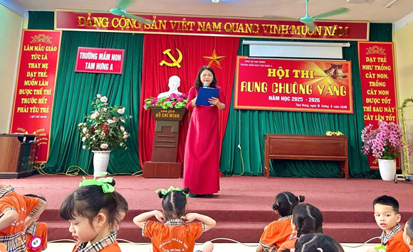 Trường mầm non Tam Hưng A tổ chức Hội thi Rung chuông vàng năm học 2025-2026